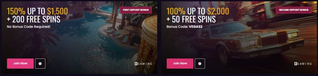 Vegas Now SignUp Bonus Offer